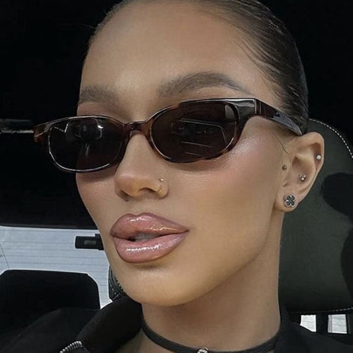 Dame moteriske Cat-Eye solbriller med UV-beskyttelse og lett ramme Luvikno