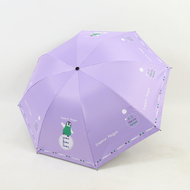 Kvinne Folding Paraply med Morsomt Dyre Design Luvikno