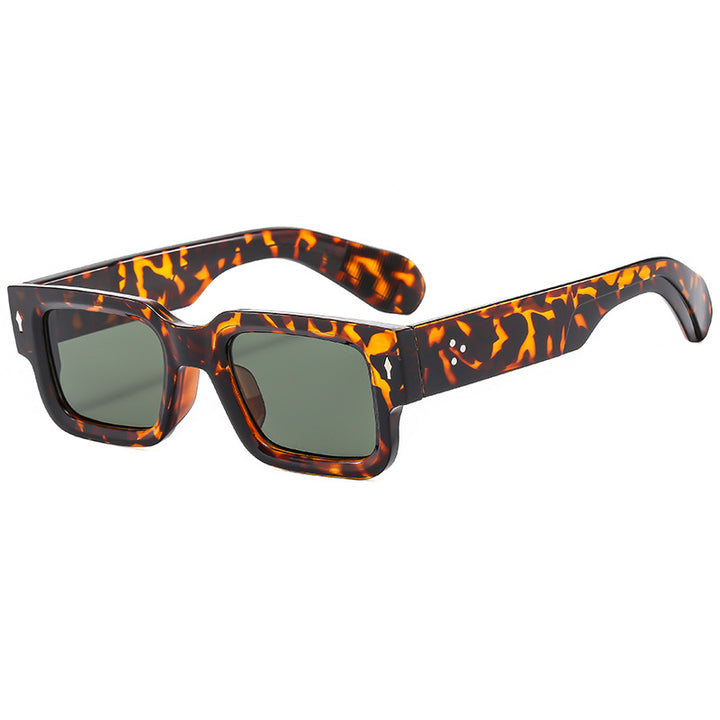 Dame mote firkantet solbrille med robust ramme Luvikno