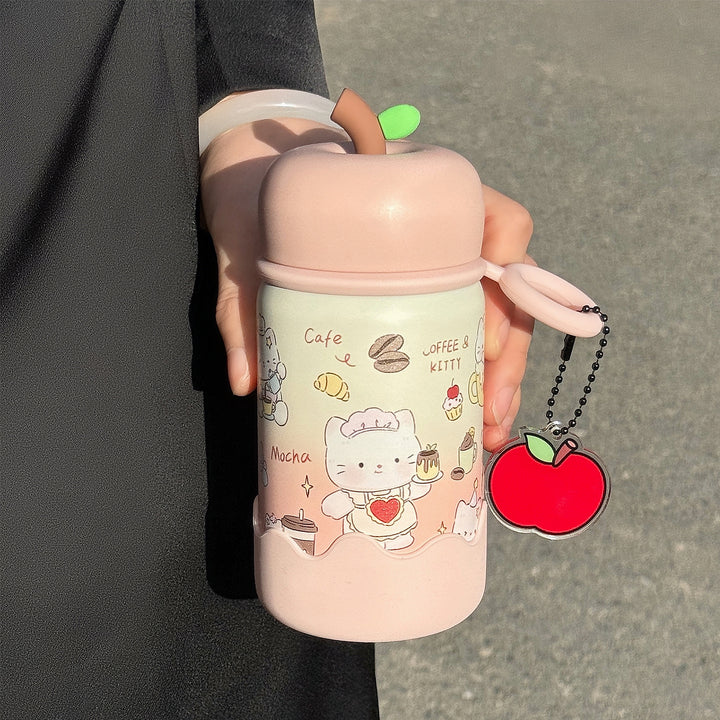 Dame bærbar kaffekopp med kreativt lokk Luvikno