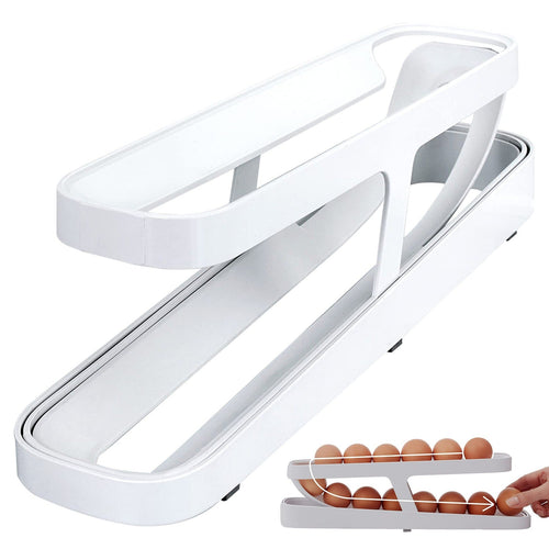 Automatisk Rullende Egg Rack Holder Oppbevaringsboks | Luvikno