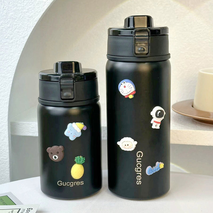 Dame isolerende drikkeflaske med sikker klaffelokk og leken design Luvikno