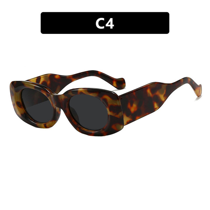 Dame futuristisk solbrille i elegant kvadratdesign Luvikno