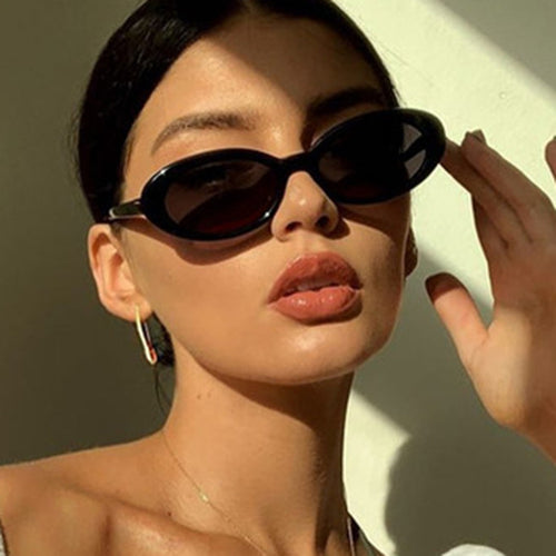 Dame Cat-Eye solbriller med gjennomsiktig ramme og gradientlinser Luvikno