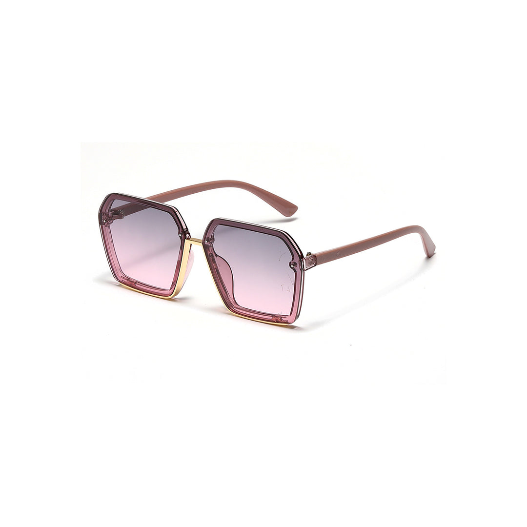 Dame kreative oversized solbriller med unik geometri Luvikno