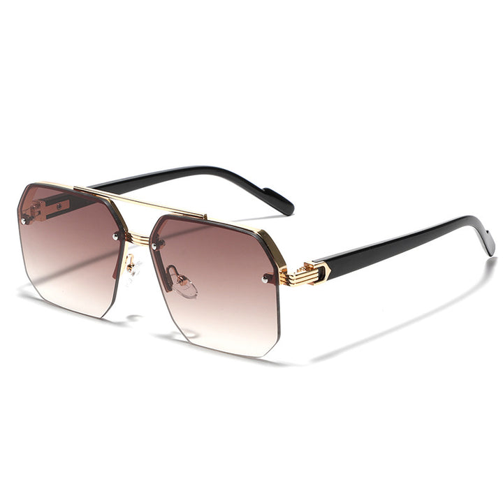Dame sekskantet solbrille med elegant metallramme Luvikno