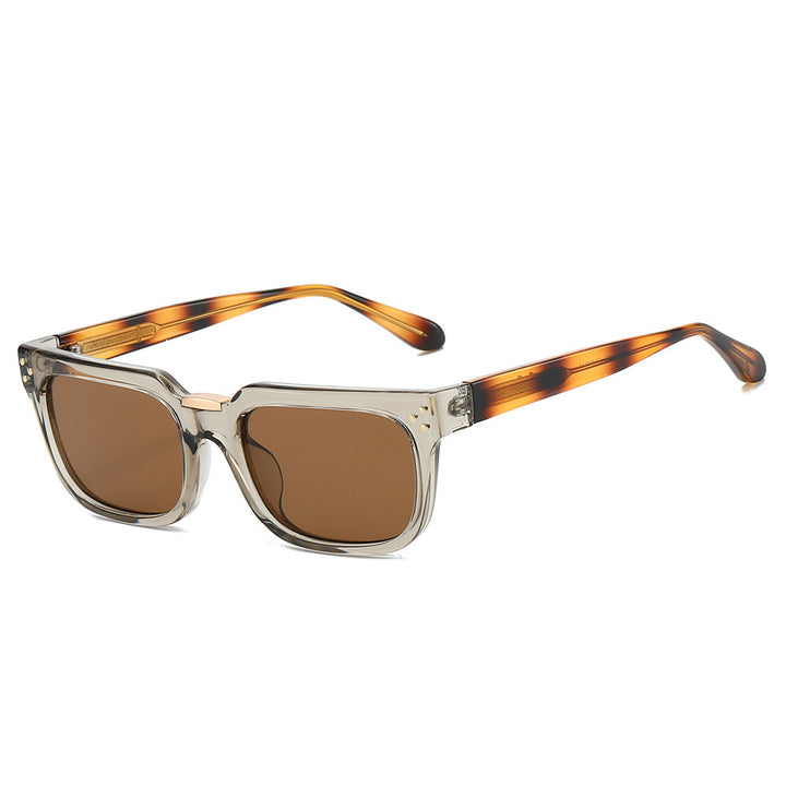 Dame oversized kvadratisk solbrille med luksuriøse aksenter Luvikno