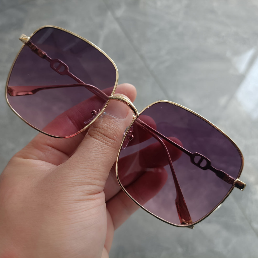 Dame Elegant Oversized Solbrille med Firkant-Design og UV-Beskyttelse Luvikno