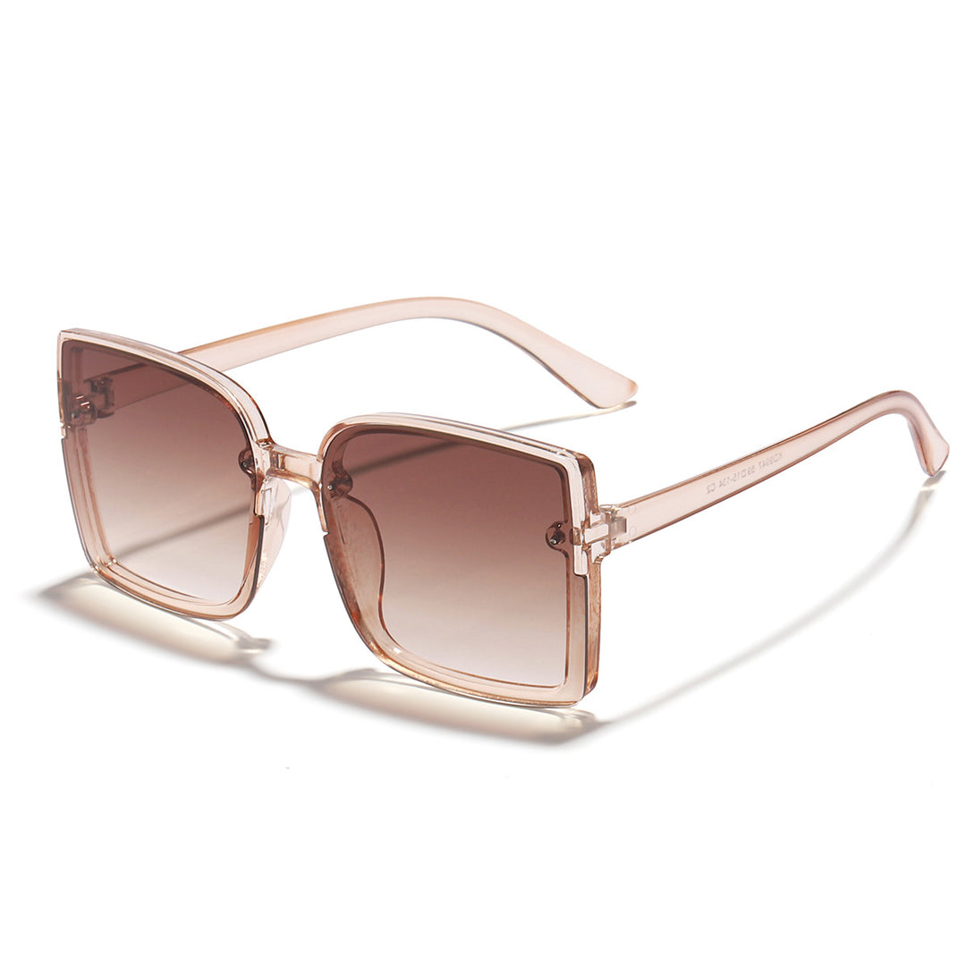 Dame oversized kvadratisk solbrille med moderne gradienteffekt Luvikno