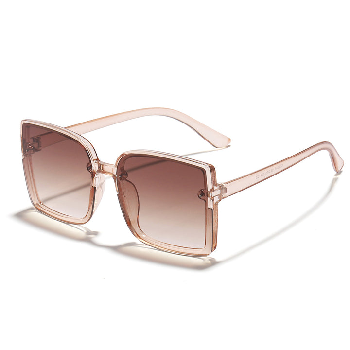 Dame oversized kvadratisk solbrille med moderne gradienteffekt Luvikno