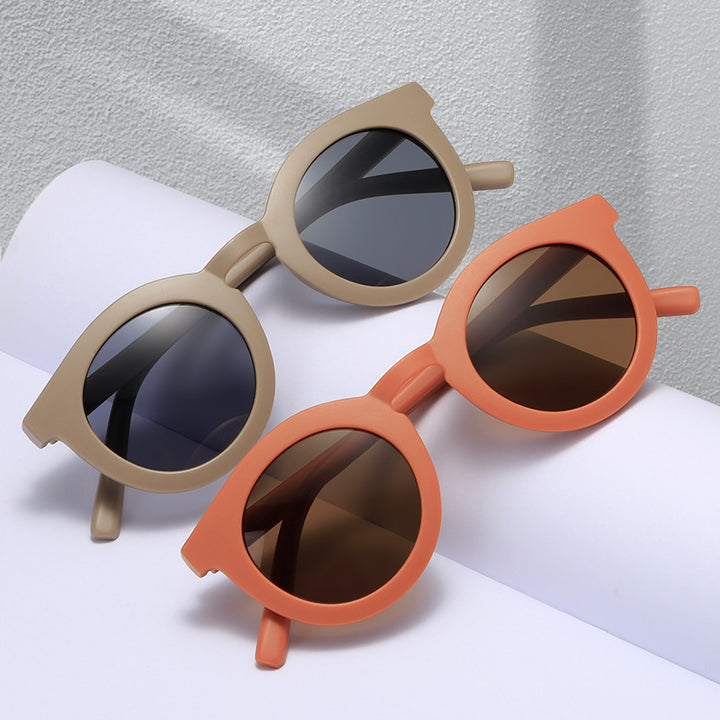 Dame runde solbriller med moderne design og UV-beskyttelse Luvikno