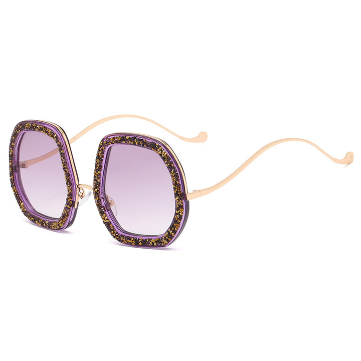 Damer ekstravagant solbrille med glitrende ramme Luvikno