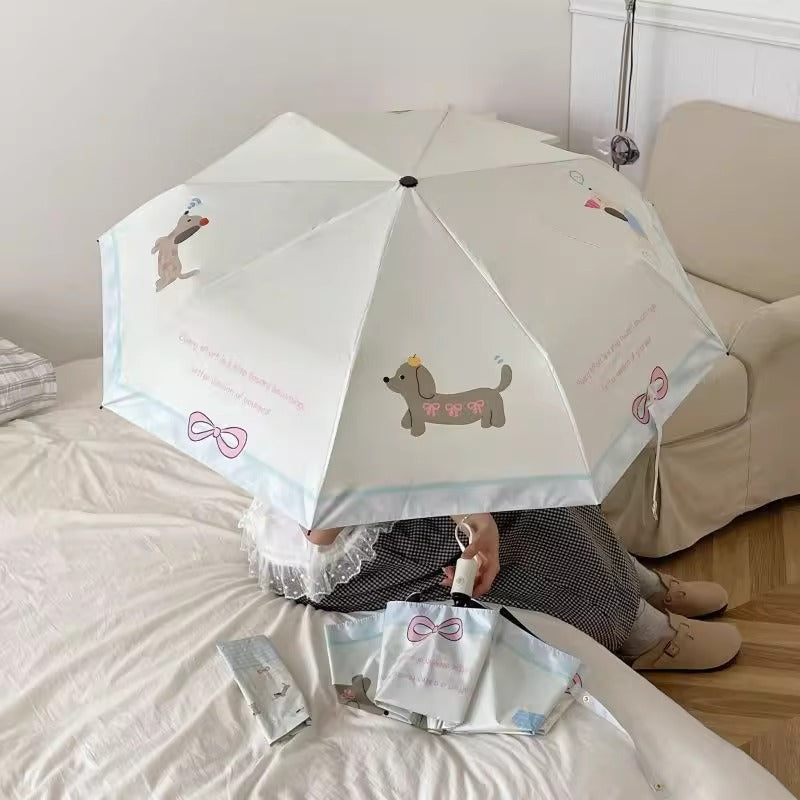 Damer kompakt paraply i kreativt design Luvikno