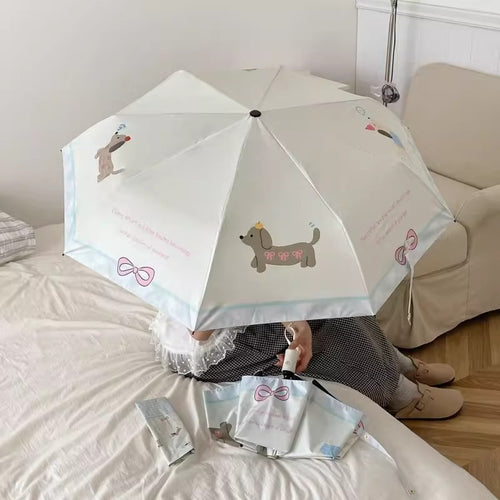 Damer kompakt paraply i kreativt design Luvikno