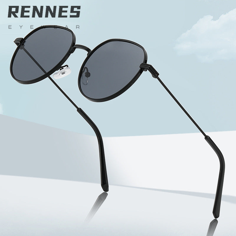 Dame Stilfull rund Designer mote solbrille Luvikno