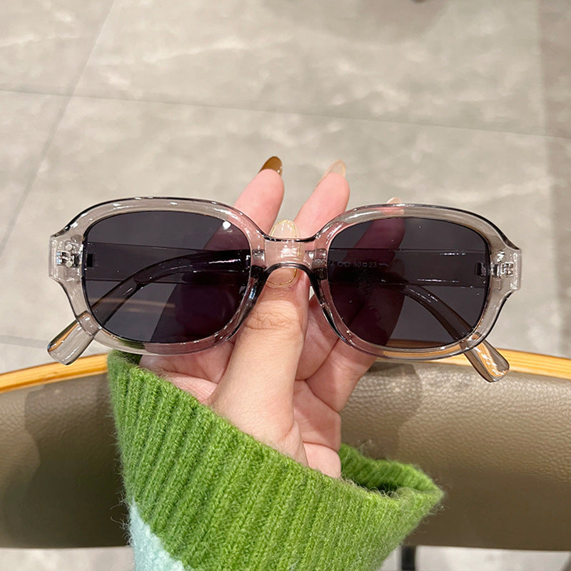 Damen modische solbrille med stor, firkantet ramme Luvikno