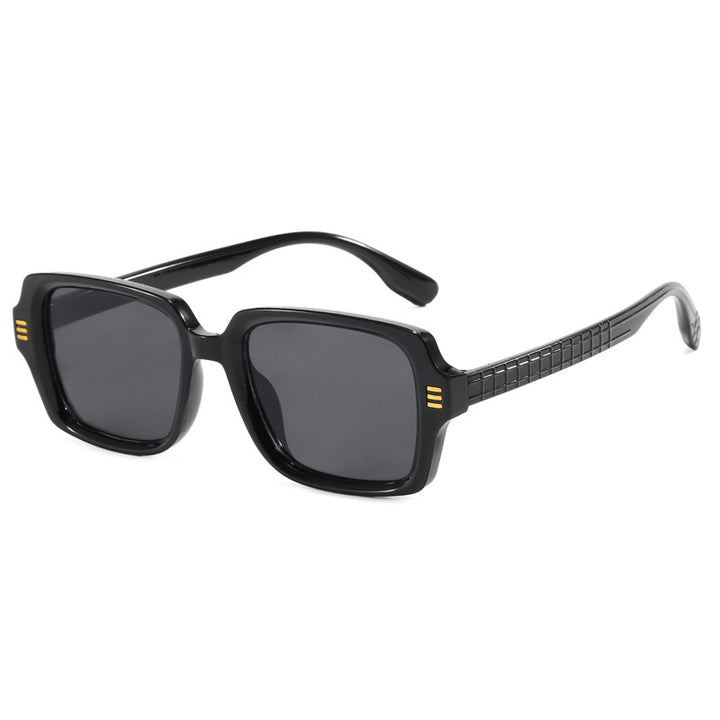 Dame trendy firkantet solbrille med strukturert ramme Luvikno