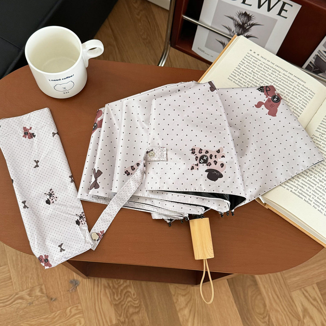 Damer Sammenleggbart paraply med leken design Luvikno