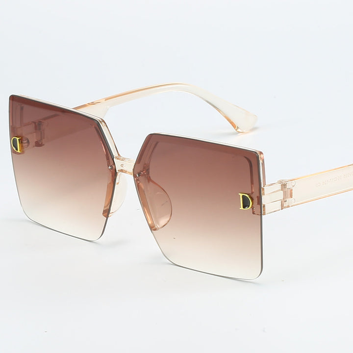 Damer oversized solbrille med høy kvalitet gradient Luvikno