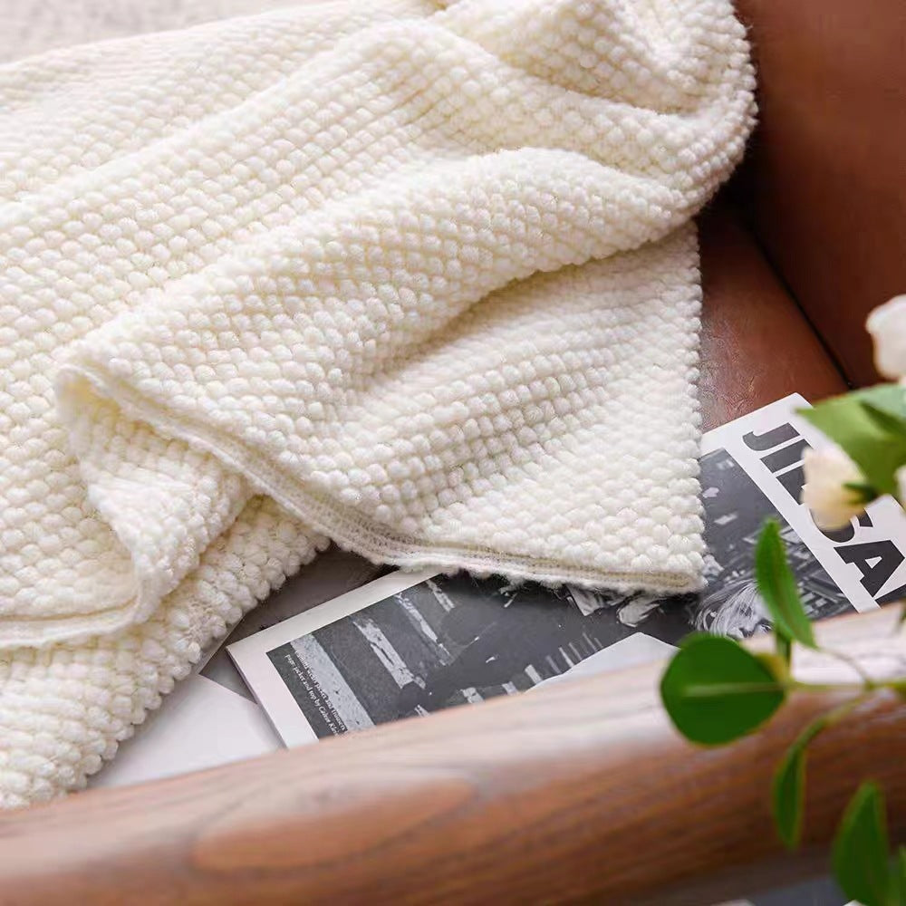 Damer Cozy Vaffel Tekstur Teppet Luvikno
