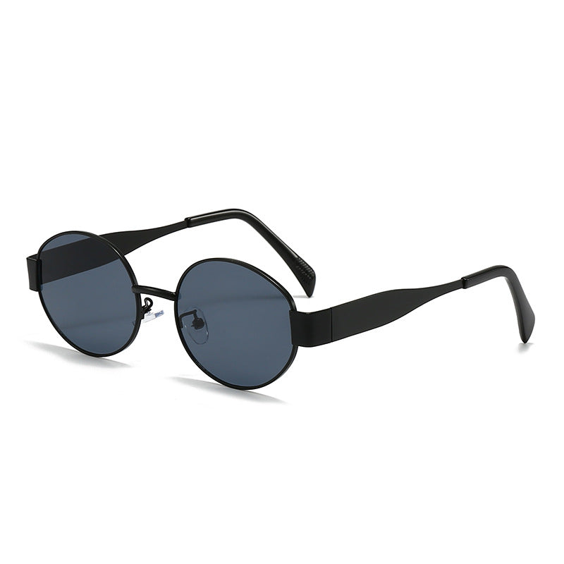 Dame motesik oval solbrille med unik ramme Luvikno