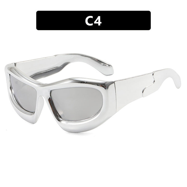 Dame sporty solbriller med futuristisk design Luvikno