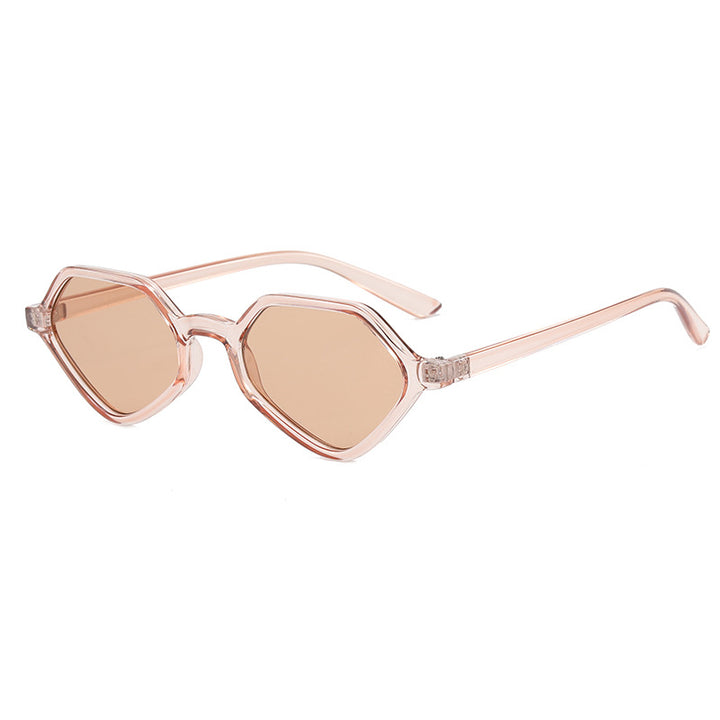 Dame Geometrisk Design-solbrille med speilte glass Luvikno