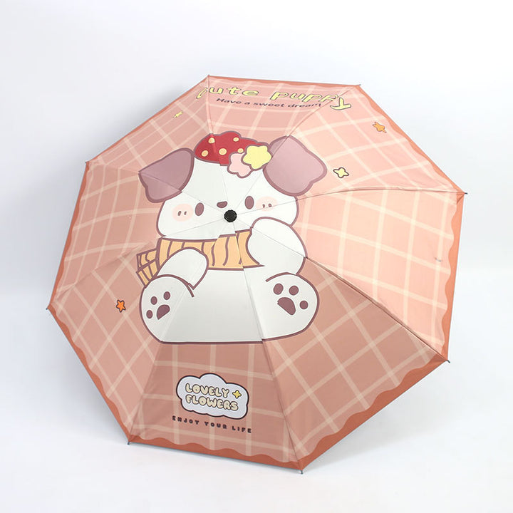 Kvinnes Kawaii Sammenleggbar Paraply Luvikno