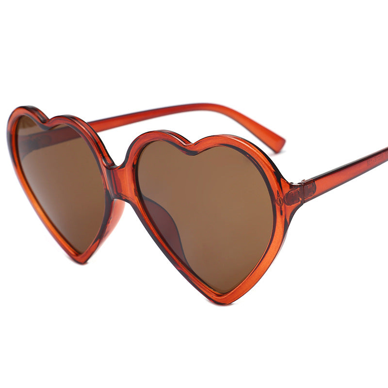 Dame hjerteformet solbrille med stilige rammer Luvikno