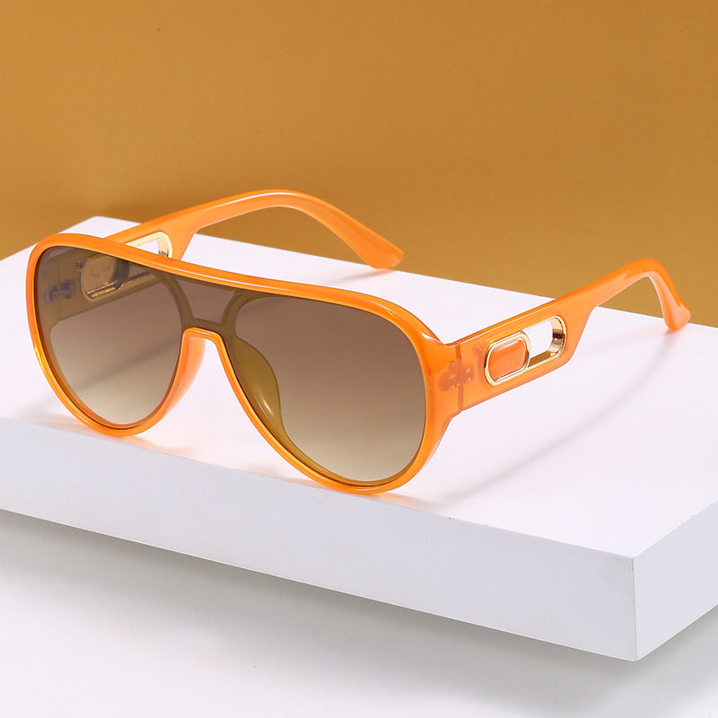 Dame Elegant Oversized-solbriller med designer-detaljer Luvikno