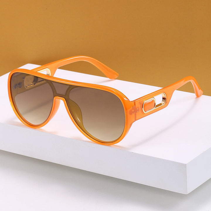 Dame Elegant Oversized-solbriller med designer-detaljer Luvikno