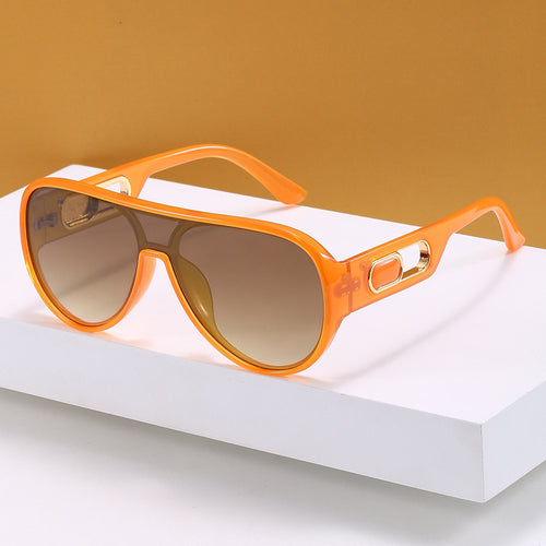 Dame Elegant Oversized-solbriller med designer-detaljer Luvikno
