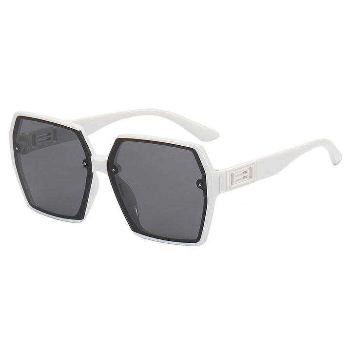 Damer Geometrisk Oversized Solbrille med moderne ramme Luvikno