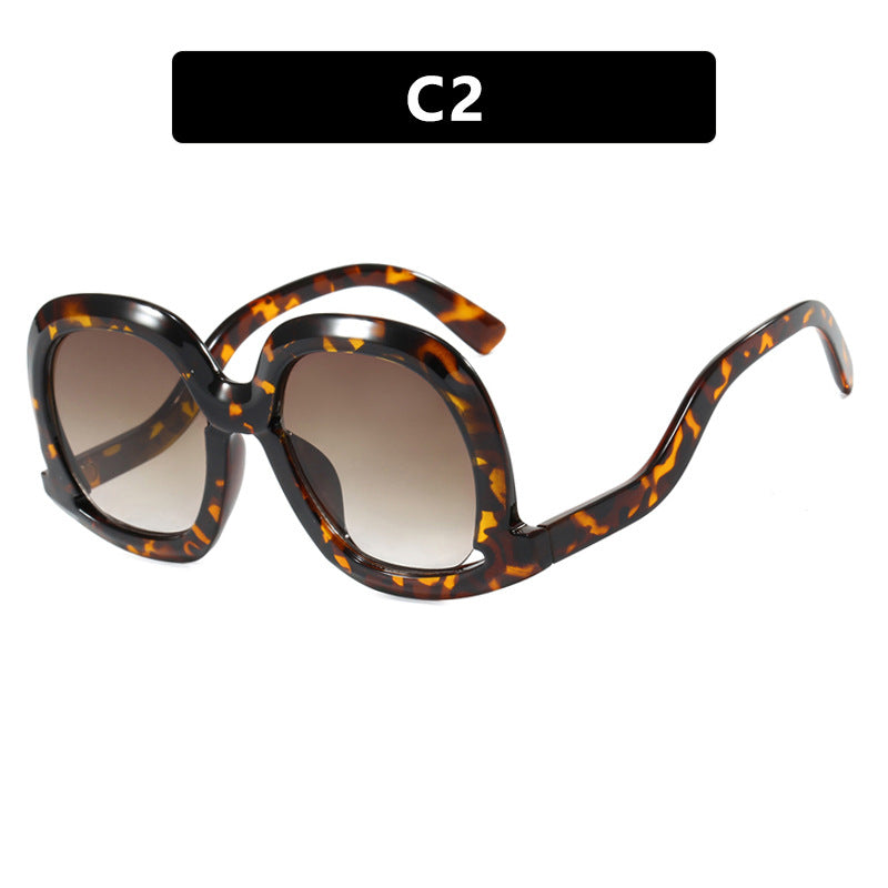 Dame oversized solbrille med moderne design Luvikno