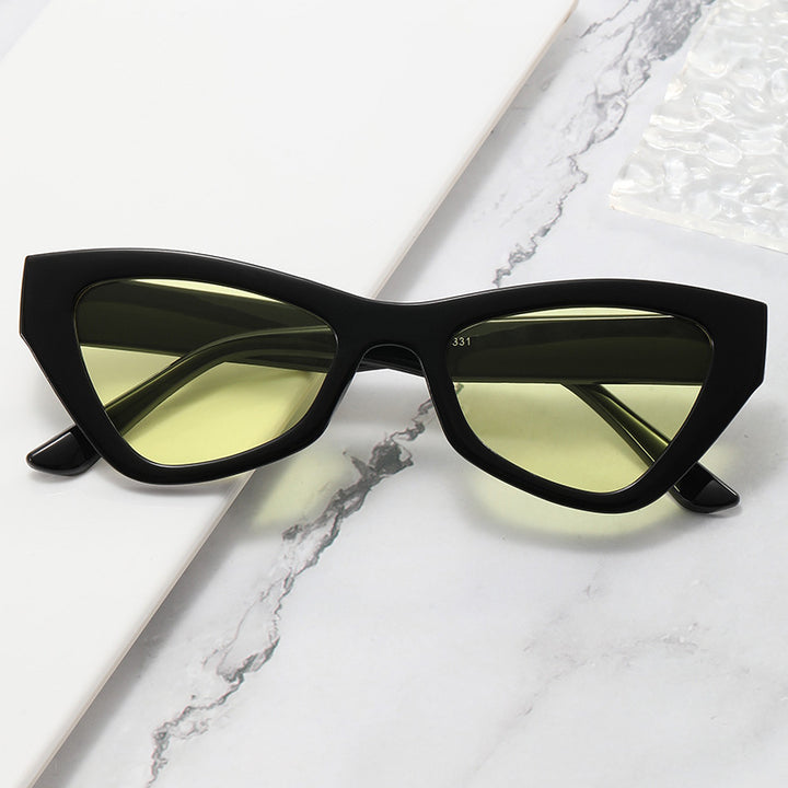 Damen trendy Cat-Eye solbrille Luvikno