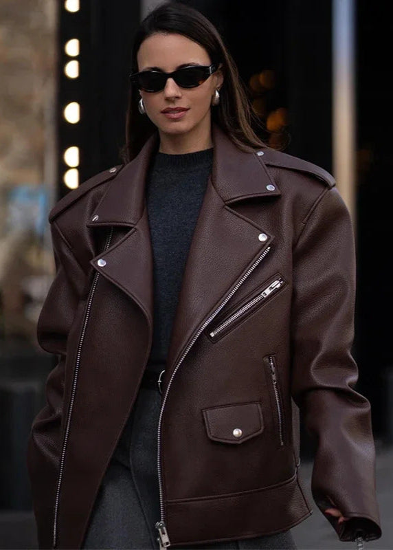 Luvik | Kunstskinn motorsykkeljakke
