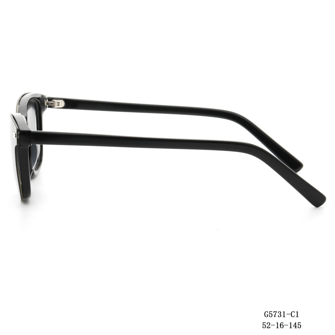 Dame moteriktig kvadratisk solbrille med avtakbare linser Luvikno