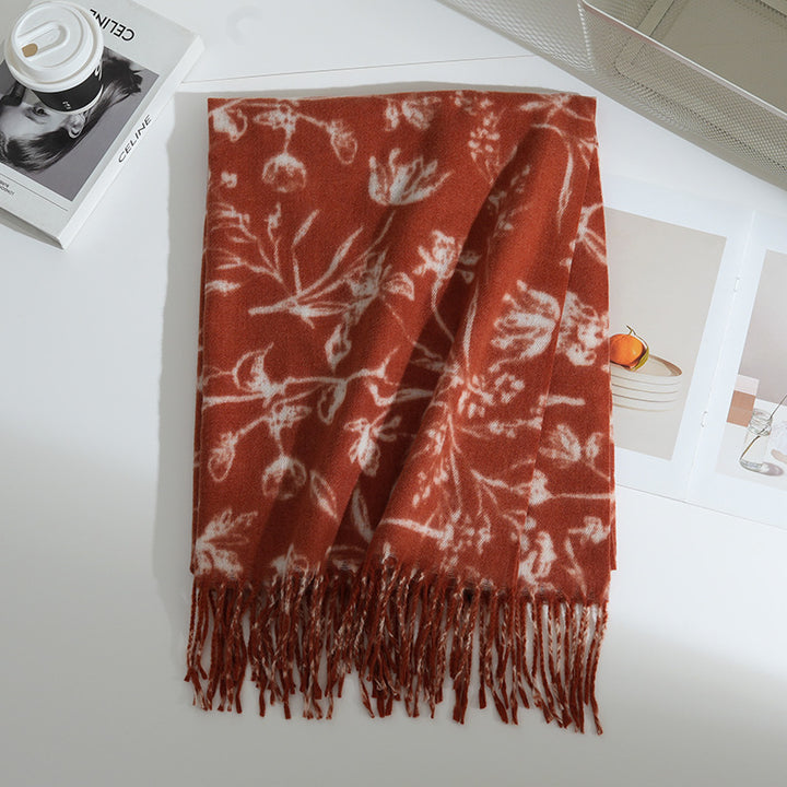 Dame Floral mønsteret skjerf Luvikno