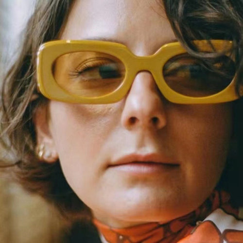 Dame Moteg Solbrille med unikt gjennomsiktig ramme Luvikno