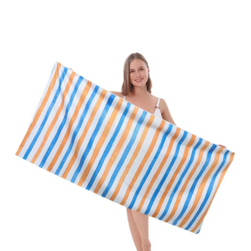 Ladies beach towel with maritime stripe pattern Luvikno