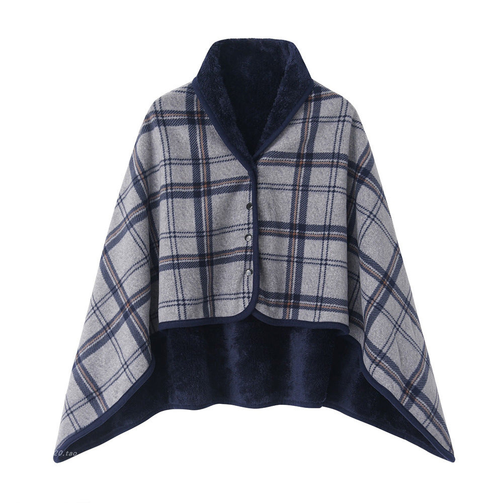 Dame Komfortabel Varmeholdende Poncho-Teppe Luvikno