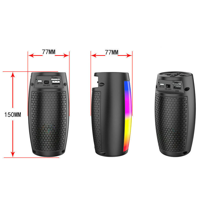Dame multifunksjonell Bluetooth-høyttaler med LED-lyseffekter Luvikno