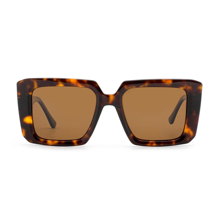 Dame solbrille i stilrent, firkantet design med UV-beskyttelse Luvikno