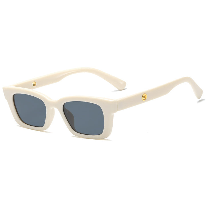 Dame trendy firkantet solbrille i vintage-stil Luvikno