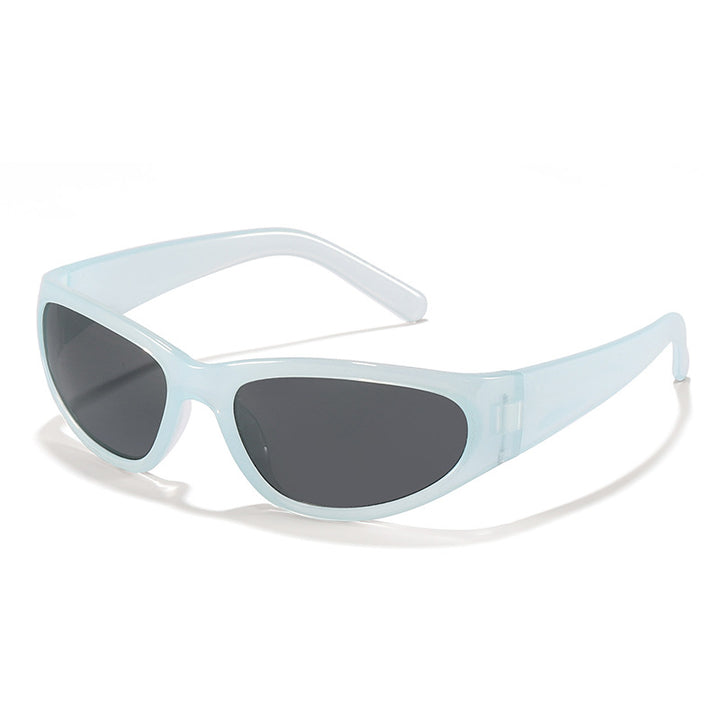 Dame moteriktig solbrille i futuristisk stil Luvikno