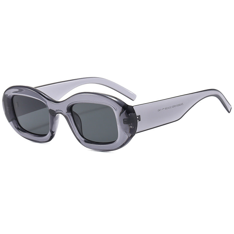Dame Modisk solbrille med myk, buet ramme Luvikno