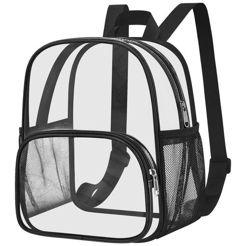 Unisex transparent hverdagsryggsekk med forsterket bunn og pustende stropper Luvikno