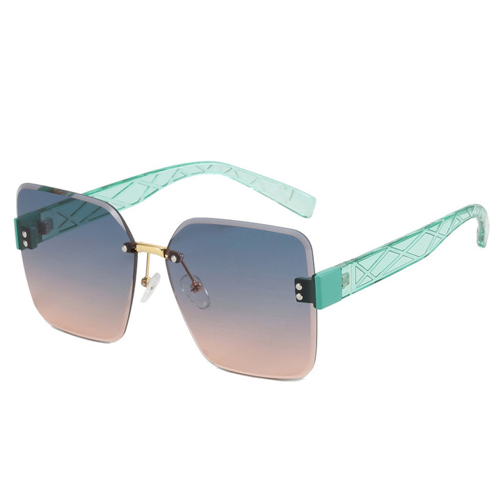 Damer oversized kvadratisk solbrille med moderne dekor Luvikno