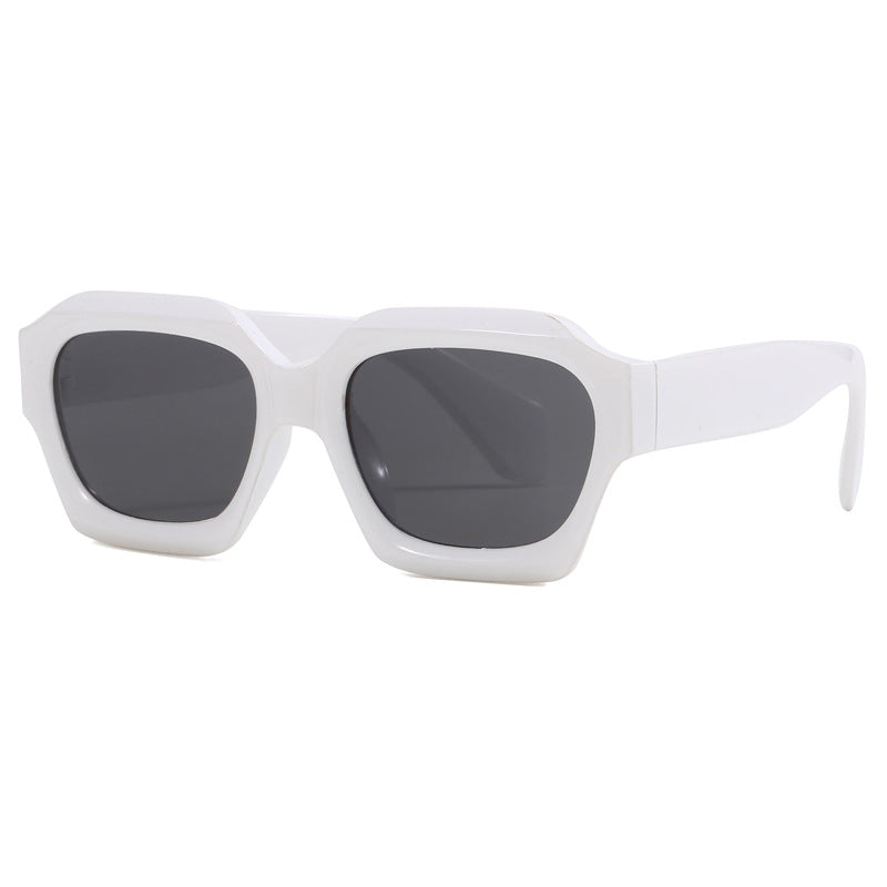 Dame modische geometriske oversized solbriller Luvikno