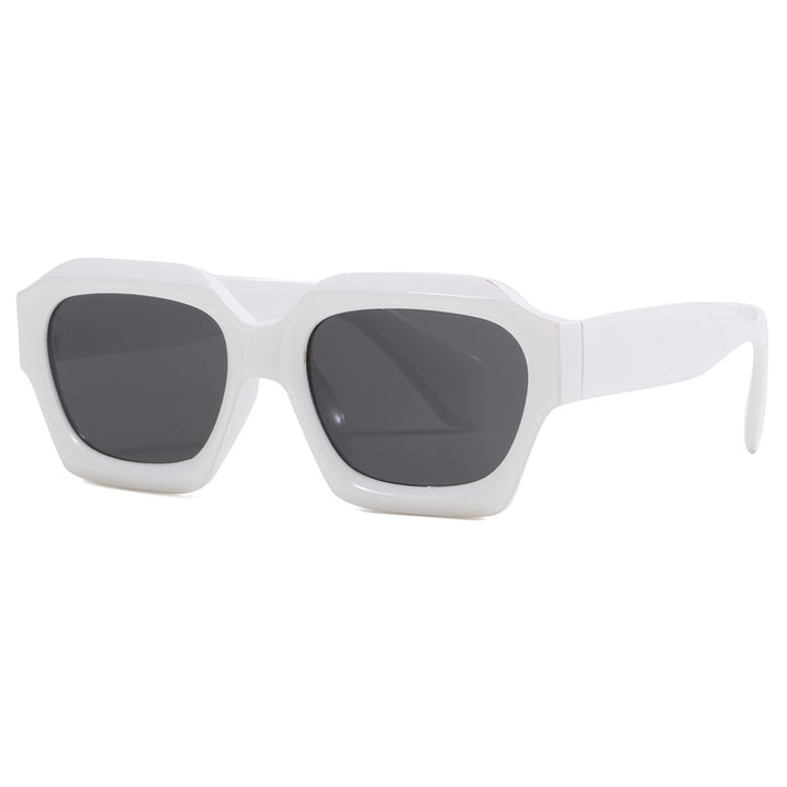 Dame modische geometriske oversized solbriller Luvikno